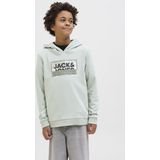 JACK & JONES Junior - Hoodie - Groen - Geborstelde Stof
