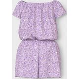 Print Playsuit - Boxpakje - Geweven Stof - All-over Print - Off-shoulder