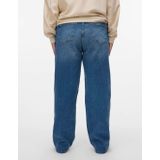 Jeans met Wijde Pijpen - Blauw - Katoen - Hoge Taille