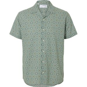 SELECTED HOMME - SLHRELAXSUN - Overhemd - Groen - Katoenlinnenmix