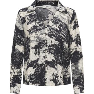 Jacqueline de Yong Blouse Jdyevelyn Life Shirt Wvn 15343766 Black/w Cloud Da Dames Maat - XL