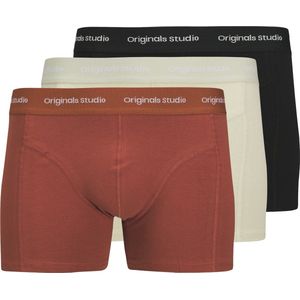 Jack & Jones - Originals Studio - Boxershorts - Rood Crème Zwart - 3-pack
