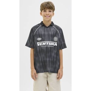 Jack & Jones Junior T-Shirt JCOLIDO AOP MESH OPEN COLLAR POLO JNR