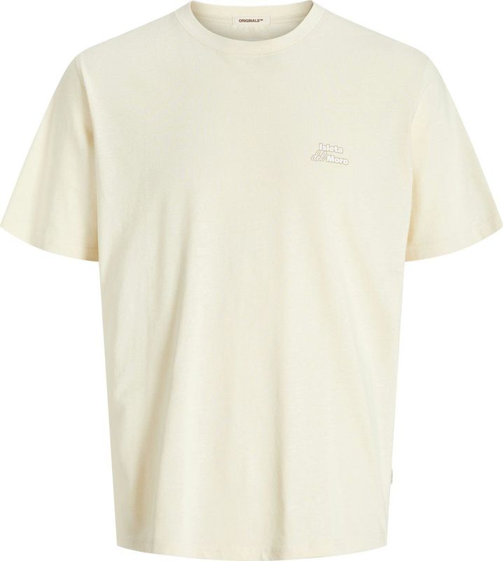 Jack & Jones - T-shirt - Ecru - Katoen - Korte Mouwen