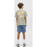 JACK & JONES T-shirt - Katoen - Ronde Hals - Relaxed Pasvorm