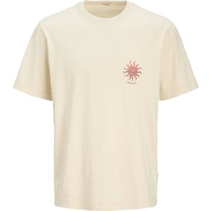 Jack & Jones - JORCANGGU - Shirt - Ecru - Bloedrood - Donkerrood - Wit