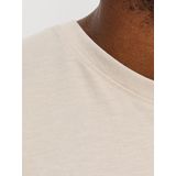 Jack & Jones - JJEORGANIC MEL TEE SS O-NECK NOOS PLS - T-shirt - Moonbeam - Slim Fit