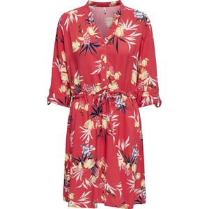 ONLY Jurk 'ONLCora'  navy / lichtgeel / oranjerood / wit