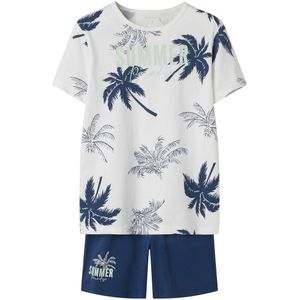Name It - NKMNIGHTSET - Nachtsetje - Titan - Tweedelige Pyjamaset