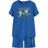 Name It - Game Time - Pyjama - Blauw - Jongens Nacht Setje