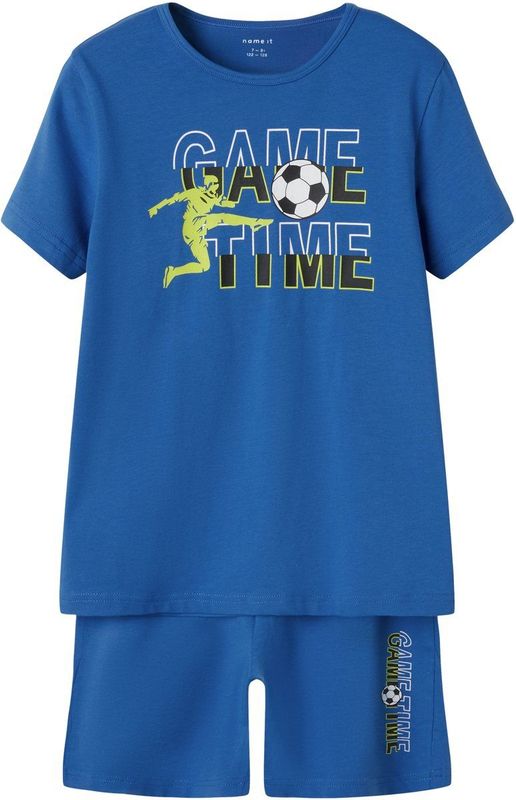 Name It - Game Time - Pyjama - Blauw - Jongens Nacht Setje