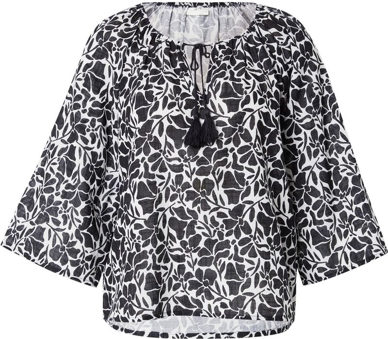 Jacqueline de Yong - Sapna - Tricot Top - Katoen - V-Hals - 3/4 Mouwen