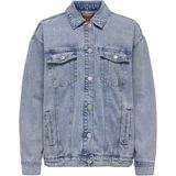 Curve - Denim Jas - Blauw - Katoen - Lange Mouwen