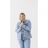 Curve - Denim Jas - Blauw - Katoen - Lange Mouwen