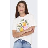 Only - Tops - Dames - Wit - Fruit Top Box Junior Cloud Dancer