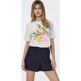 Only - Tops - Dames - Wit - Fruit Top Box Junior Cloud Dancer