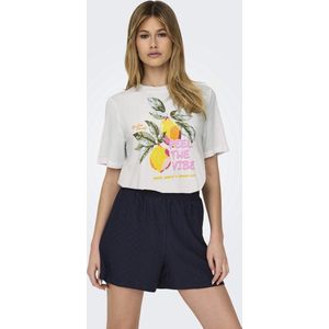 Only - Tops - Dames - Wit - Fruit Top Box Junior Cloud Dancer