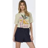 ONLBLINIS - T-shirt - Geprint - Gerecycled Materiaal - Ronde Hals - Kwartmouw