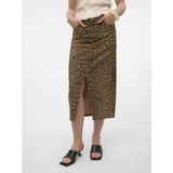 Vero Moda Dierenprint Jeansrok - Katoenmix - Midi - Model 'VERI'