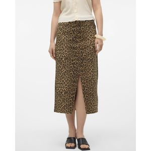 Vero Moda Dierenprint Jeansrok - Katoenmix - Midi - Model 'VERI'