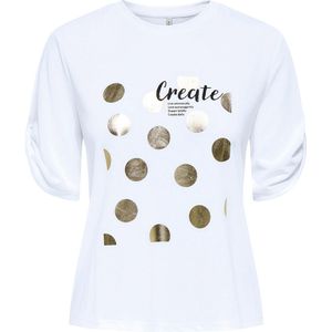 Only - ONLFREE LIFE S/S CREATE TOP - T-shirt - Zwart - Katoen