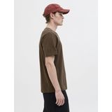 JACK & JONES - T-shirt - Kastanje - Ronde Hals - Bio Katoen