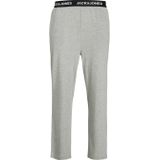 Jack & Jones - JACEVEREST - Pyjama Lang - Grijs Gemêleerd/Zwart/Wit - 2-delig