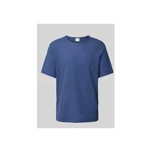 Selected Homme - Slhjoseph Pique SS O-Neck TEE - T-shirt - Blauw