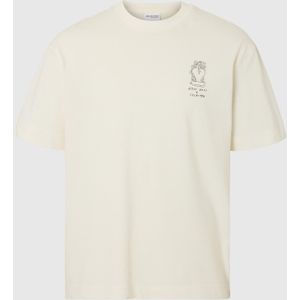 SELECTED HOMME T-shirt Nic - Gebroken Wit