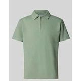 Selected - SLHSANDER SEERSUCKER ZIP - Poloshirt - Effen - Katoen/Elastaan