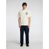 Selected Homme - Slhrelaxwill License SS O-Neck T-Shirt - Katoen - Casual Stijl