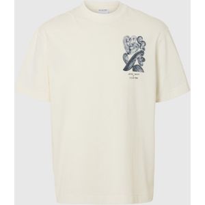 Selected Homme - Slhrelaxwill License SS O-Neck T-Shirt - Katoen - Casual Stijl