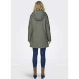 Only - Sally - Regenjas - Grijs/Groen - Dames