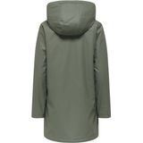 Only - Sally - Regenjas - Grijs/Groen - Dames