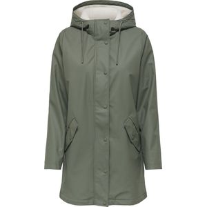 Only - Sally - Regenjas - Grijs/Groen - Dames