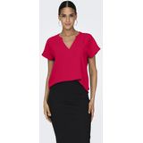 Jacqueline de Yong - Casual T-shirt - Rood - 51% Gerecycled Polyester