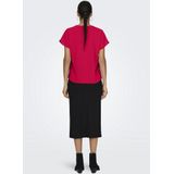 Jacqueline de Yong - Casual T-shirt - Rood - 51% Gerecycled Polyester