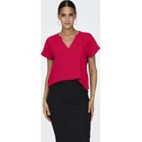 Jacqueline de Yong - Casual T-shirt - Rood - 51% Gerecycled Polyester