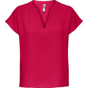 Jacqueline de Yong - Casual T-shirt - Rood - 51% Gerecycled Polyester