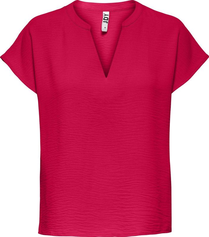 Jacqueline de Yong - Casual T-shirt - Rood - 51% Gerecycled Polyester