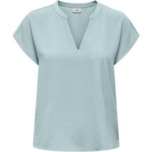 JDY - JDYLION - Blouse - Lichtblauw - Korte Mouwen - V-hals