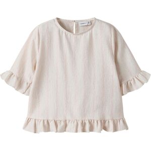 T-shirt - Gestreept - Korte Mouwen - Geweven Stof