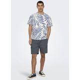 ONLY&SONS - ONSZEKE LIFE REG WASHED SS AOP TEE - Heren - T-shirts