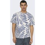 ONLY&SONS - ONSZEKE LIFE REG WASHED SS AOP TEE - Heren - T-shirts