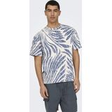 ONLY&SONS - ONSZEKE LIFE REG WASHED SS AOP TEE - Heren - T-shirts