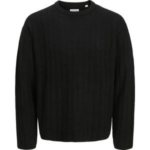 Jack & Jones - JJEBRADLEY CARTER - Gebreide Trui - Zwart - Ronde Hals - Lange Mouwen