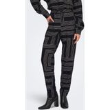 JDY - JDYPEPPER - Harembroek - Beige/Zwart - Loosefit - High Waist