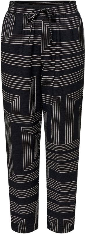 JDY - JDYPEPPER - Harembroek - Beige/Zwart - Loosefit - High Waist