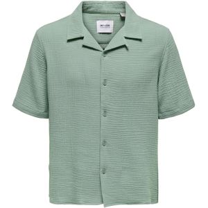 Hemd van katoengaas ONLY & SONS. Katoen materiaal. Maten XXL. Groen kleur