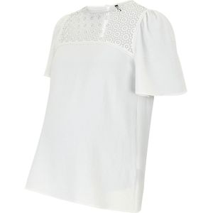Vero Moda - VMMALVA - Blouse - Wit - Gevoerde Zoom/Rand - Pofmouwen